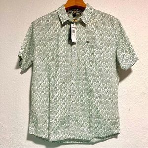 NWT Quicksilver Mens Soul Wave Short Sleeve Shirt Large Green Milieu